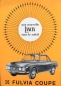 Preview: Lancia Fulvia Coupe Modelprogram 1965 Carbrochure (8562)